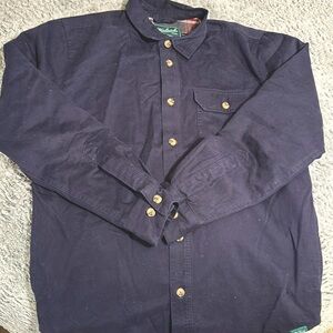 Navy button up jacket. Size medium